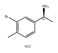 (S)-1-(3-溴-4-甲基苯基)乙胺盐酸盐 结构式