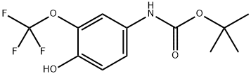 (4-羟基-3-(三氟甲氧基)苯基)氨基甲酸叔丁酯 结构式