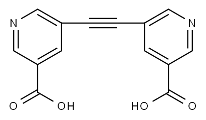 1,2-二(5-羧基-3-吡啶基)乙炔 结构式