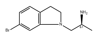 1H-Indole-1-ethanamine, 6-bromo-2,3-dihydro-α-methyl-, (αS)- 结构式