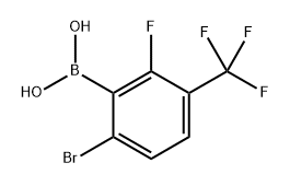 (6-bromo-2-fluoro-3-(trifluoromethyl)phenyl)boronic acid 结构式