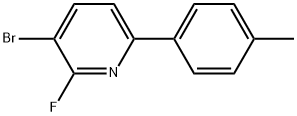 3-(2-Bromo-6-fluoro-4-methylphenyl)pyridine 结构式