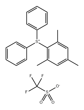 二苯基2,4,6-三甲基苯基锍三氟甲磺酸盐 结构式