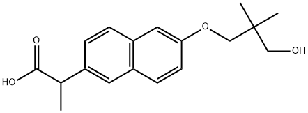 2-(6-(3-羟基-2,2-二甲基丙氧基)萘-2-基)丙酸 结构式