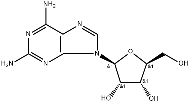 9H-Purine-2,6-diamine, 9-β-L-ribofuranosyl- 结构式