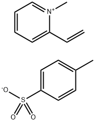 Pyridinium, 2-ethenyl-1-methyl-, salt with 4-methylbenzenesulfonic acid (1:1), homopolymer 结构式