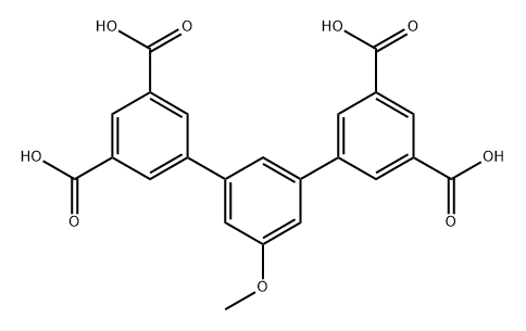 5'-甲氧基-[1,1':3',1''-三苯基]-3,3',5,5''-四羧酸 结构式