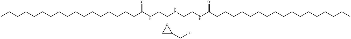 N,N'-(亚氨基二乙烯)双十八酰胺与(1-氯-2,3-环氧丙烷)的聚合物 结构式