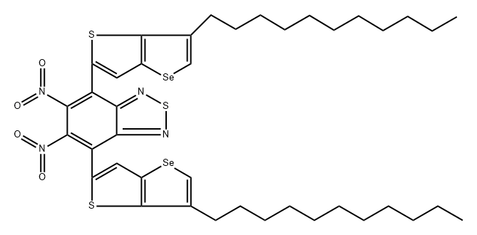 5,6-dinitro-4,7-bis(6-undecylselenopheno[3,2-b]thiophen-2-yl)benzo[c][1,2,5]thiadiazole 结构式