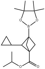 2-环丙基-3-(4,4,5,5-四甲基-1,3,2-二氧硼烷-2-基)双环[1.1.1]戊烷-1-羧酸异丙酯 结构式