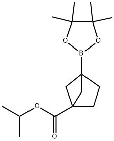 4-(4,4,5,5-四甲基-1,3,2-二氧硼烷-2-基)双环[2.1.1]己烷-1-羧酸异丙酯 结构式