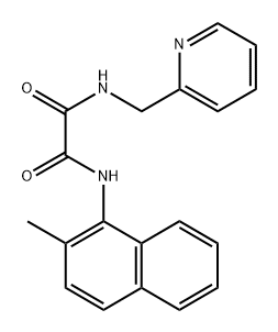 N1-(2-吡啶甲基)-N2-(2-甲基-1-萘基)草酰胺 结构式
