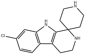 7'-氯-2',3',4',9'-四氢螺环[哌啶-4,1'-吡啶[3,4-B]吲哚 结构式