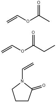 丙酸乙烯酯与乙酸乙烯酯和1-乙烯基-2-吡咯烷酮的聚合物 结构式