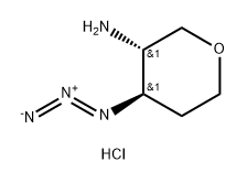 rac-(3R,4S)-4-azidooxan-3-amine hydrochloride 结构式