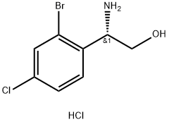 (2S)-2-氨基-2-(2-溴-4-氯苯基)乙基-1-醇盐酸盐 结构式