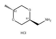 ((2S,5R)-5-甲基-1,4-二氧杂环己烷-2-基)甲胺(盐酸盐) 结构式