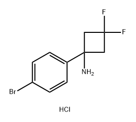 1-(4-bromophenyl)-3,3-difluorocyclobutan-1-amin
e hydrochloride 结构式