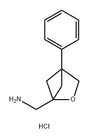 1-{4-phenyl-2-oxabicyclo[2.1.1]hexan-1-yl}methan
amine hydrochloride 结构式