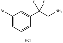 2-(3-bromophenyl)-2,2-difluoroethan-1-amine
hydrochloride 结构式