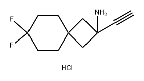 2-ethynyl-7,7-difluorospiro[3.5]nonan-2-amine
hydrochloride 结构式