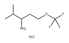 4-methyl-1-(trifluoromethoxy)pentan-3-amine
hydrochloride 结构式