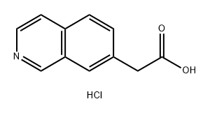 2-(异喹啉-7-基)乙酸盐酸盐 结构式