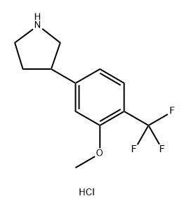 3-[3-methoxy-4-(trifluoromethyl)phenyl]pyrrolidin
e hydrochloride 结构式