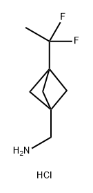 1-[3-(1,1-difluoroethyl)bicyclo[1.1.1]pentan-1-yl]m
ethanamine hydrochloride 结构式