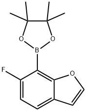 2-(6-氟-1-苯并呋喃-7-基)-4,4,5,5-四甲基-1,3,2-二噁硼戊环 结构式