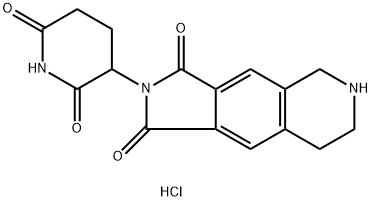 2-(2,6-二氧代哌啶-3-基)-5,6,7,8-四氢1H-吡咯并[3,4-G]异喹啉-1,3(2H)-二酮盐酸盐 结构式