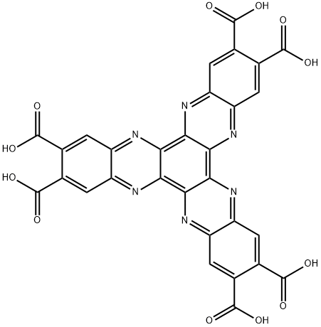 DIQUINOXALINO[2,3-A:2',3'-C]PHENAZINE-2,3,8,9,14,15-HEXACARBOXYLIC ACID 结构式