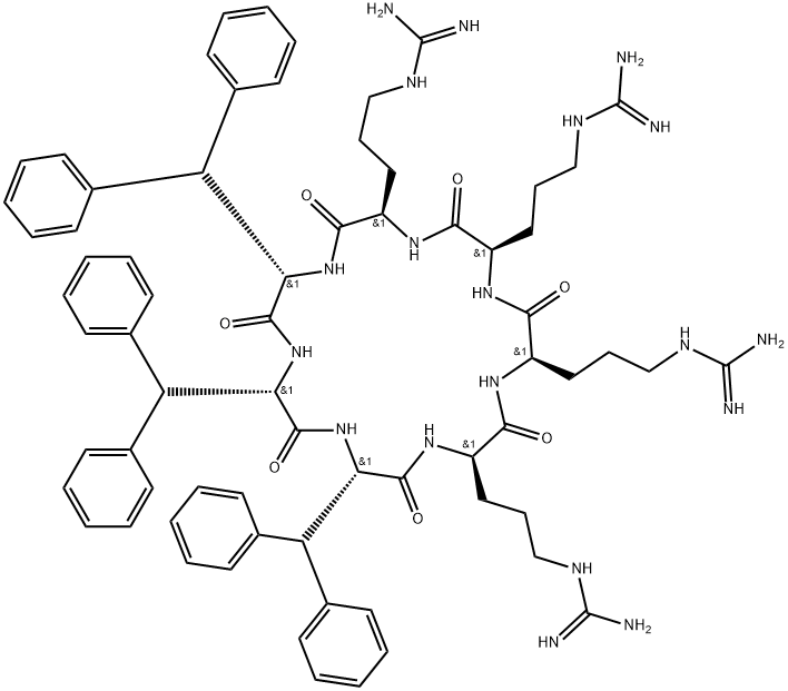 抗菌肽C[ARG-ARG-ARG-ARG-DIP-DIP-DIP] 结构式