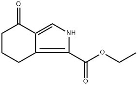 4-氧代-4,5,6,7-四氢-2H-异吲哚-1-甲酸乙酯 结构式