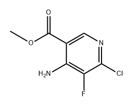 4-氨基-6-氯-5-氟烟酸甲酯 结构式