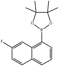 2-(7-氟萘-1-基)-4,4,5,5-四甲基-1,3,2-二氧硼烷 结构式