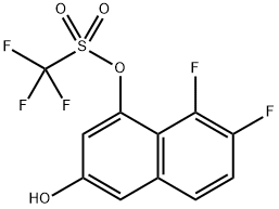 7,8-二氟-3-羟基萘-1-基三氟甲磺酸酯 结构式