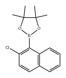 2-(2-氯萘-1-基)-4,4,5,5-四甲基-1,3,2-二氧硼烷 结构式