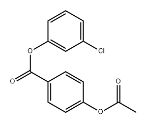 Benzoic acid, p-hydroxy-, m-chlorophenyl ester, acetate, polyesters 结构式