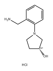 (3R)-1-[2-(aminomethyl)phenyl]pyrrolidin-3-ol dihydrochloride 结构式