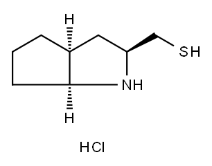 (2S,3aS,6aS)-octahydrocyclopenta[b]pyrrol-2-yl]methanethiol hydrochloride 结构式