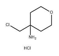 4-(chloromethyl)oxan-4-amine hydrochloride 结构式