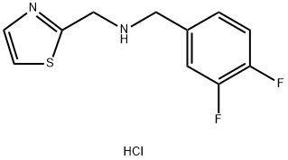 (3,4-difluorophenyl)methyl][(1,3-thiazol-2-yl)methyl]amine hydrochloride 结构式
