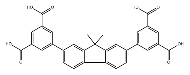 2,7-二(3,5-二羧基苯基)-9,9-二甲基芴 结构式