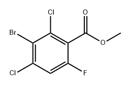 Methyl 3-bromo-2,4-dichloro-6-fluorobenzoate 结构式