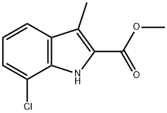 methyl 7-chloro-3-methyl-1H-indole-2-carboxylate 结构式