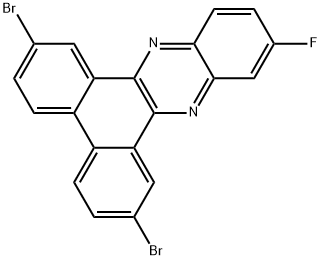 2,7-dibromo-11-fluorodibenzo[a,c]phenazine 结构式