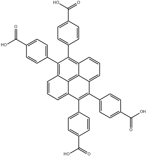 4,4',4'',4'''-(PYRENE-4,5,9,10-TETRAYL)TETRABENZOIC ACID 结构式