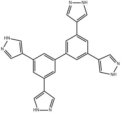 4-[3-[3,5-双(1H-吡唑-4-基)苯基]-5-(1H-吡啶-4-基)苯]-1H吡唑 结构式