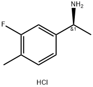 (S)-1-(3-氟-4-甲基苯基)乙胺盐酸盐 结构式